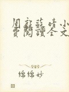 周毅苏晴小说免费阅读全文最新章节