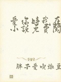 爱你时我在尘埃小说免费阅读