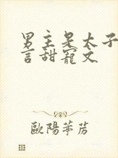 男主是太子的古言甜宠文封面