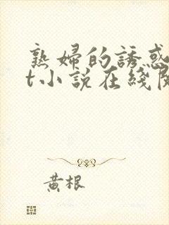 熟妇的诱惑txt小说在线阅读