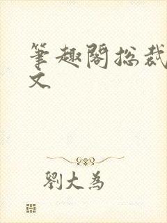 笔趣阁总裁高干文