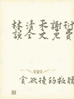 林清禾谢衍的小说全文免费阅读