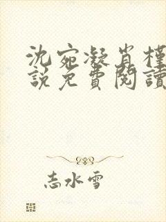 沈宛凝肖槿辰小说免费阅读全文封面