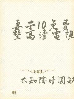 妻子10免费完整高清电视剧封面