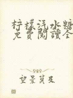 柠檬汽水糖小说免费阅读全文