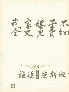 我家娘子不对劲全文免费txt下载