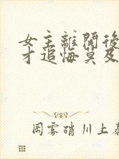 女主离开后男主才追悔莫及封面