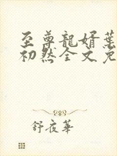 至尊龙婿叶辰萧初然全文免费