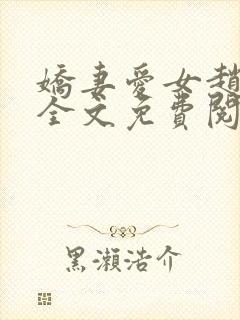 娇妻爱女赵经理全文免费阅读封面