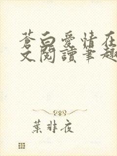 苍白爱情在线全文阅读笔趣阁无弹窗封面