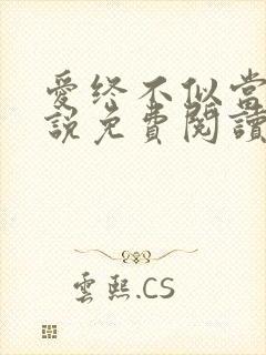 爱终不似当初小说免费阅读全文封面