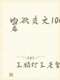 肉欲爽文100篇封面