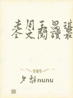 老周王思琪小说全文阅读最新章节更