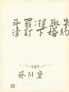 斗罗:从与朱竹清订下婚约开始 小说