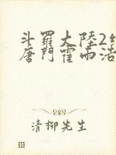 斗罗大陆2绝世唐门霍雨浩