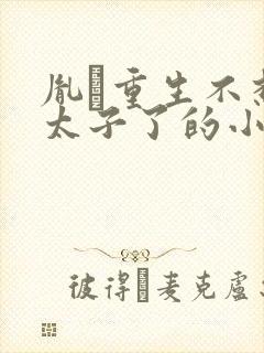 胤礽重生不想当太子了的小说