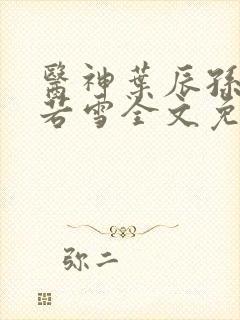 医神叶辰孙怡夏若雪全文免费阅读