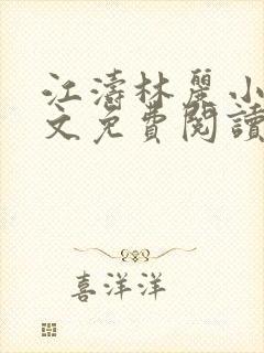 江涛林丽小说全文免费阅读最新章节封面