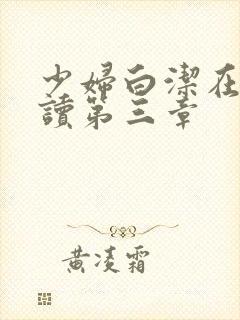 少妇白洁在线阅读第三章