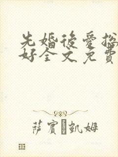 先婚后爱总裁你好全文免费阅读