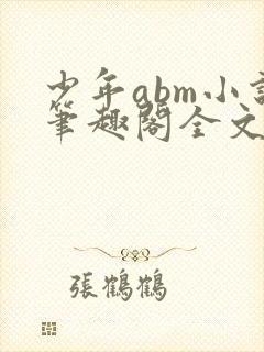 少年abm小说笔趣阁全文阅读笔趣阁