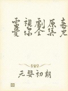 电视剧原来我很爱你全集免费观看