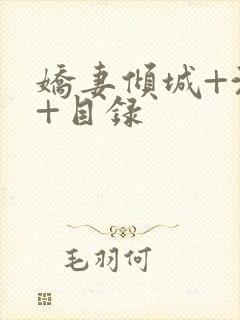 娇妻倾城+沈俊+目录