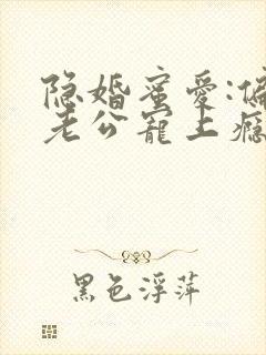 隐婚蜜爱:偏执老公宠上瘾小说完整版本