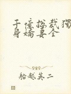 千亿总裁独宠替身娇妻全封面