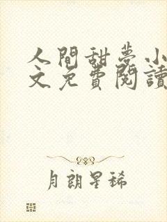 人间甜梦小说全文免费阅读