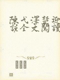 陈弋泽楚迎芷小说全文阅读封面