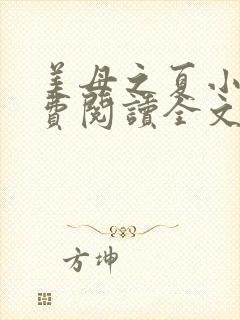 美母之夏小说免费阅读全文最新章节