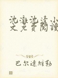 沈澈沈清小说全文免费阅读最新章节