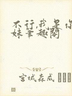 不行,我是你妹妹笔趣阁