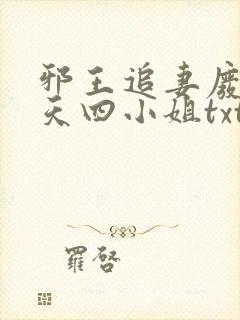 邪王追妻废材逆天四小姐txt