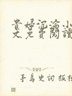 贵妇沉沦小说全文免费阅读最新章节