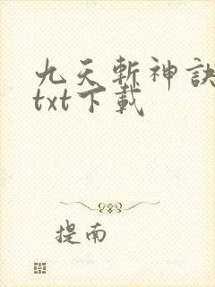 九天斩神诀林辰txt下载