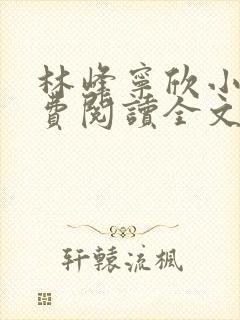 林峰宁欣小说免费阅读全文最新章节笔趣阁