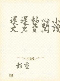 迟迟动心小说全文免费阅读无删减封面