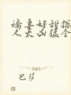 娇妻好甜总裁大人太凶猛全本免费阅读