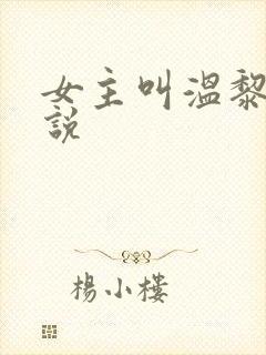 女主叫温黎的小说