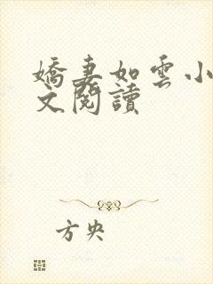 娇妻如云小说全文阅读