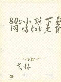80s小说下载网站txt免费下载