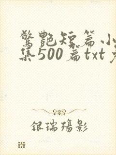 惊艳短篇小说合集500篇txt免费阅读