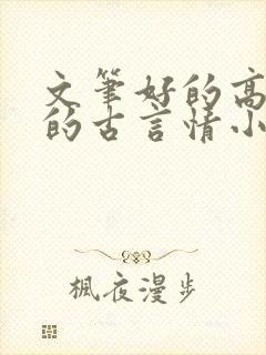 文笔好的高质量的古言情小说推荐