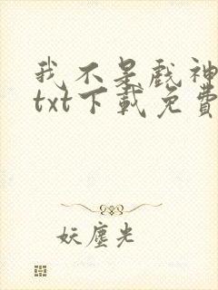 我不是戏神小说txt下载免费