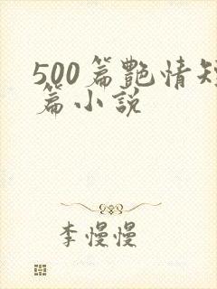 500篇艳情短篇小说封面