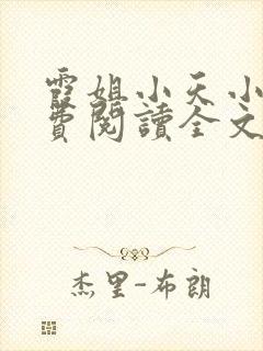 霞姐小天小说免费阅读全文无弹窗