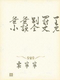 爸爸别罚了我乖小说全文免费阅读封面