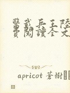 医武兵王陆轩免费阅读全文